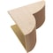 Ekena Millwork 12"W x 24"D x 24"H Classic Crestline Rough Cedar Woodgrain TimberThane Corbel, Primed Tan CORUR12X24X24CRERCPR - alternate 5